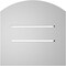 Ekena Millwork Arch Top Surface Mount PVC Gable Vent: Non-Functional, w/ 3-1/2"W x 1"P Standard Frame, 42"W x 42"H GVPAR42X4201SN - alternate 3